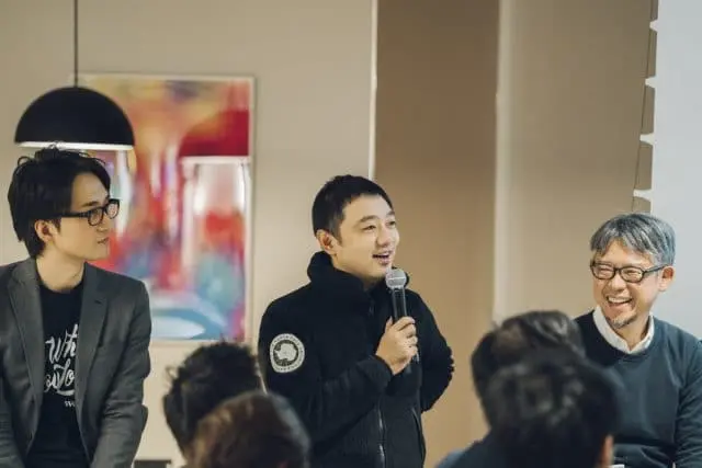 株式会社カヤックの佐藤純一さん、株式会社コルクの佐渡島庸平さん、WeWorkJapan合同会社の治田耕一さん