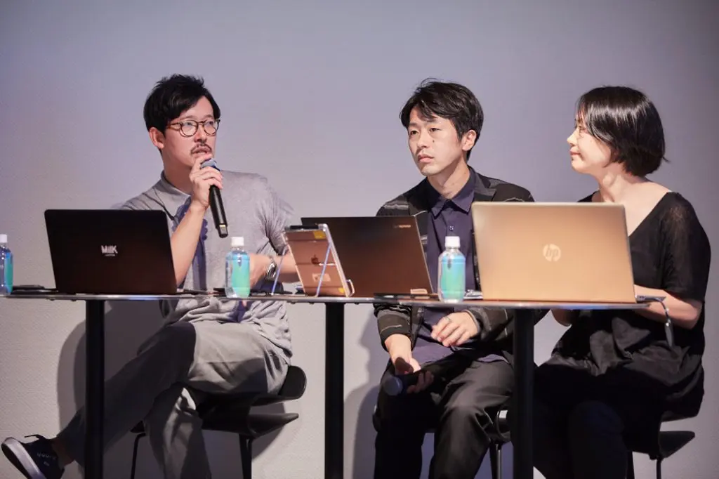 （左から）『MilK JAPON』編集長の星本和容、杉澤さん、亀田さん