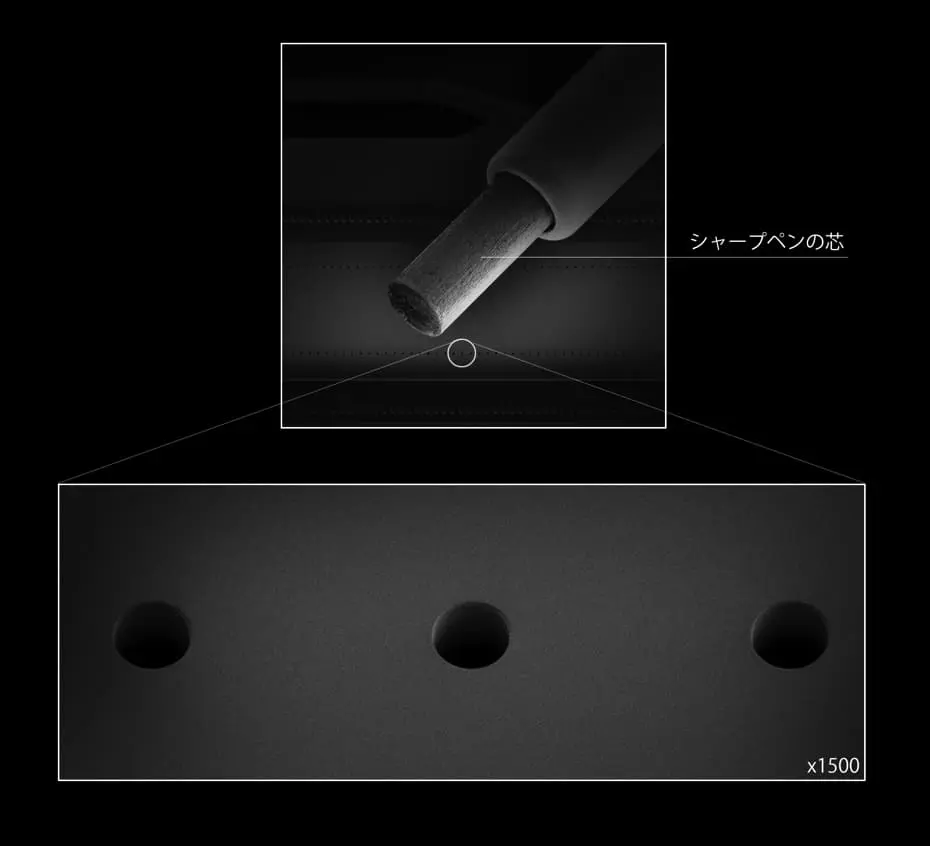 プリンターの顕微鏡写真
