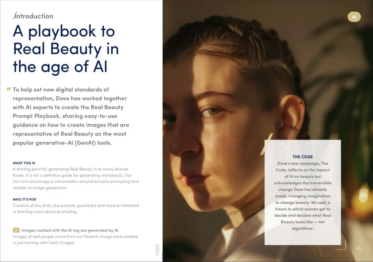 ブランドの意志を証明する事例：Dove「The Code / Real Beauty Prompt Playbook」