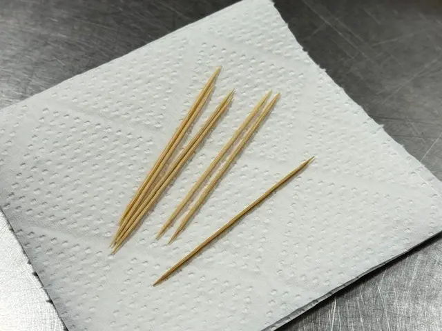 盛り付けに使うのは細身のつまようじ