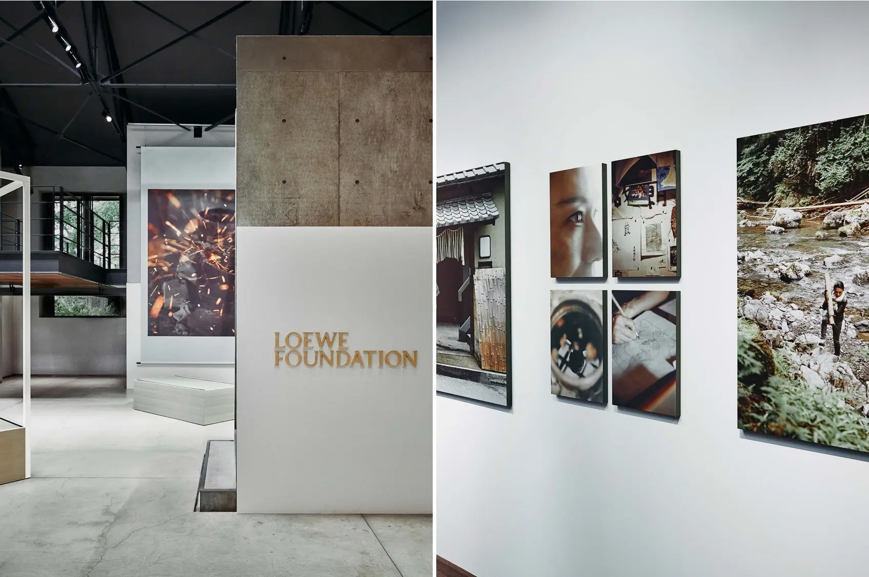 LOEWE財団展示（2024）。クラフトの継承を“体験”へ昇華。展示空間を含めて企画された。出典：ロエベ公式サイト