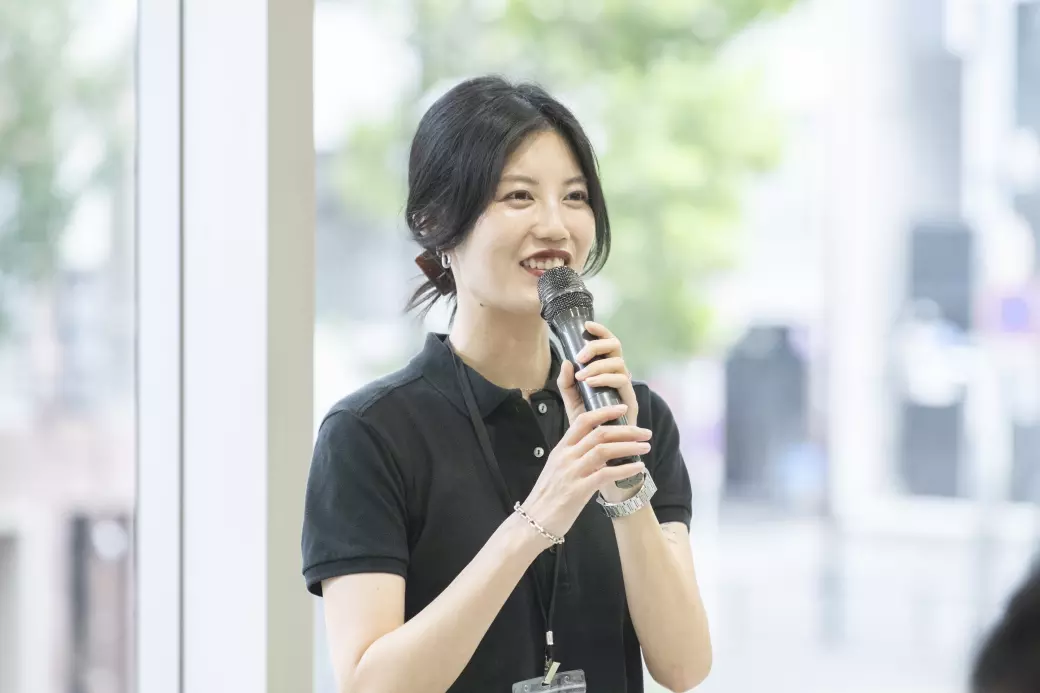ワークショップ企画設計と、ファシリテーターを務めた神田美咲（アマナ／コミュニケーションプランナー）。