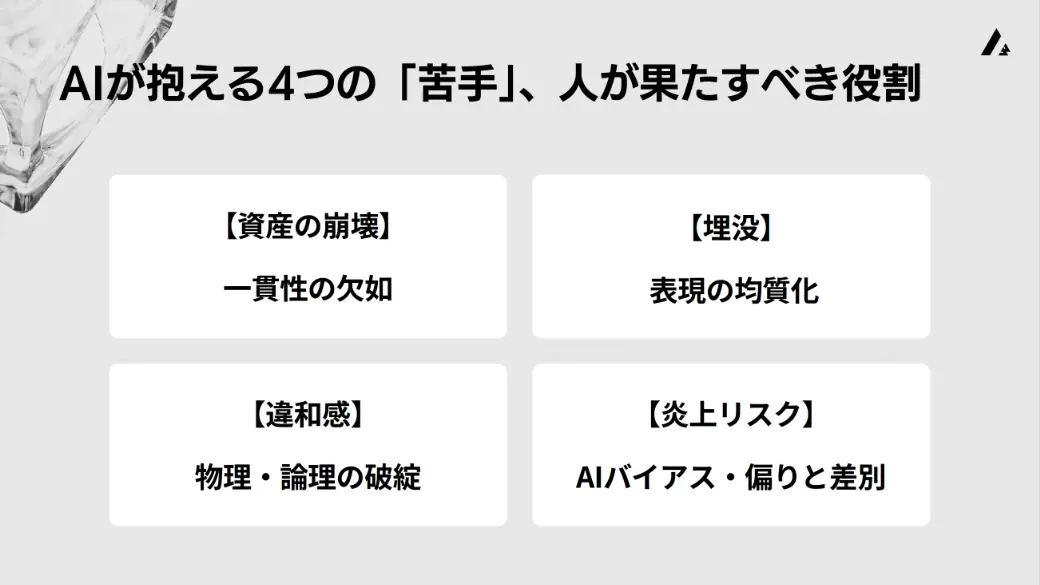 AIが抱える4つの弱点