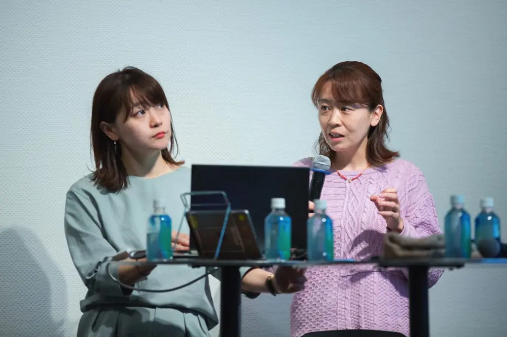 寺田倉庫の伊藤悠さん（右）と森結紀納さん