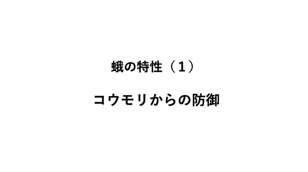蛾の特性